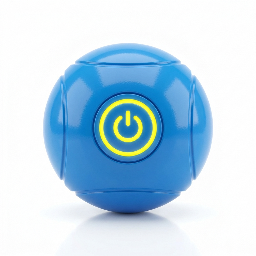Zoomipaws smart self-rolling dog ball, blue with glowing power ring
