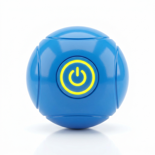 Zoomipaws smart self-rolling dog ball, blue with glowing power ring